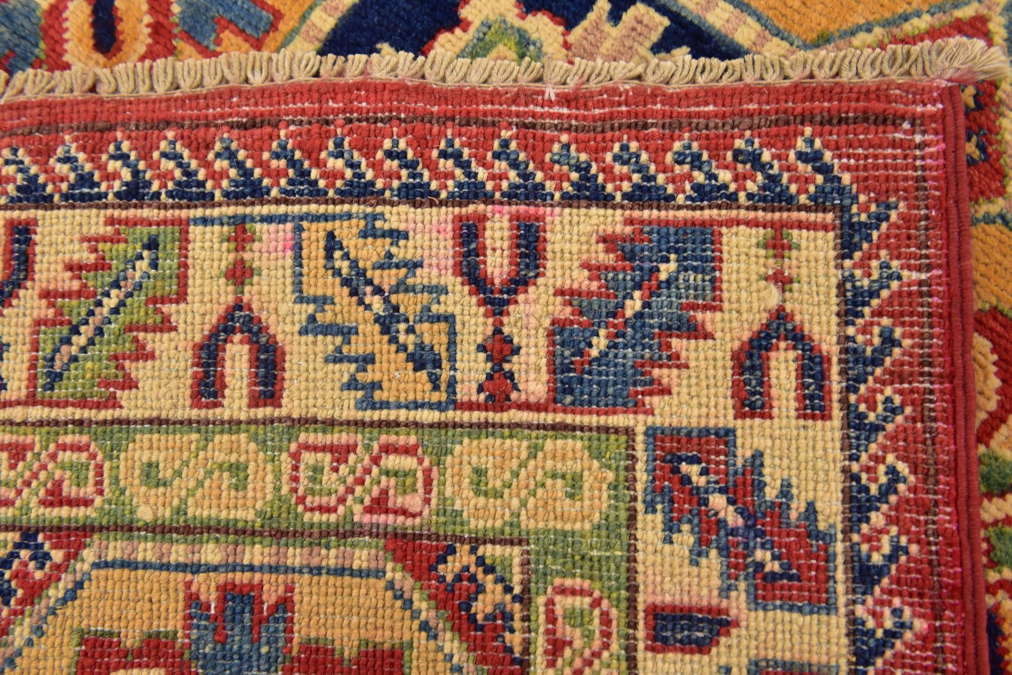 3' 2 x 5' 6 Hand Knotted Kazak Rug