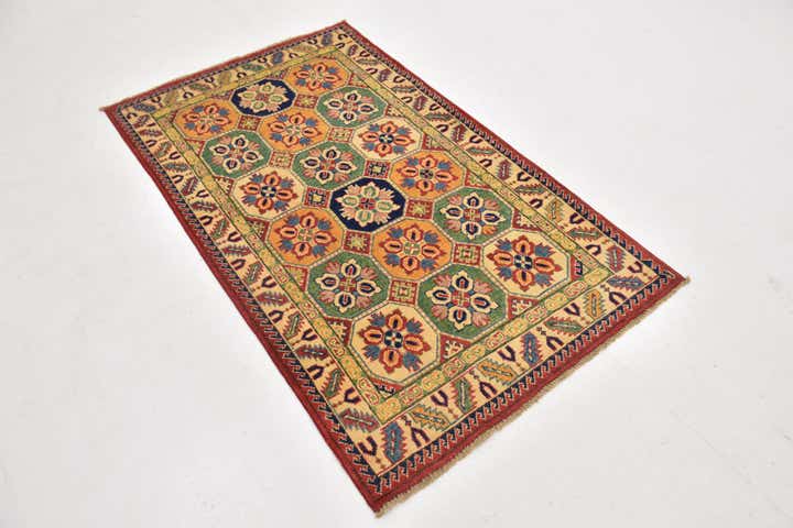 95cm x 170cm Handgeknoopt Kazak Vloerkleed