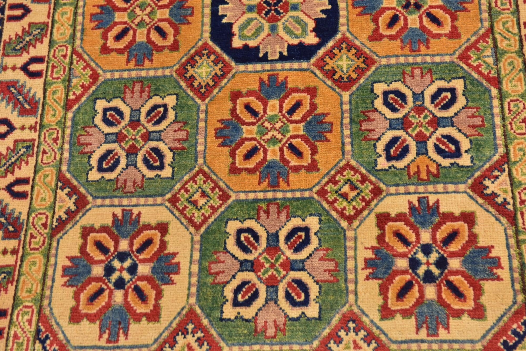 3' 2 x 5' 6 Hand Knotted Kazak Rug