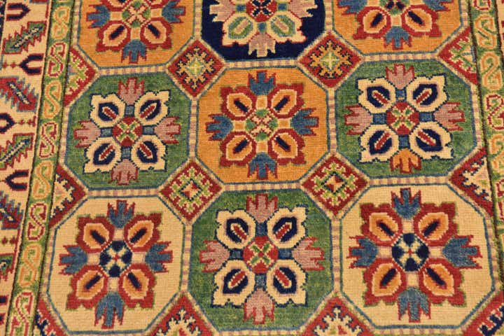 95cm x 170cm Handgeknoopt Kazak Vloerkleed
