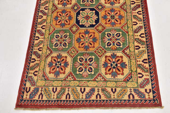 95cm x 170cm Handgeknoopt Kazak Vloerkleed