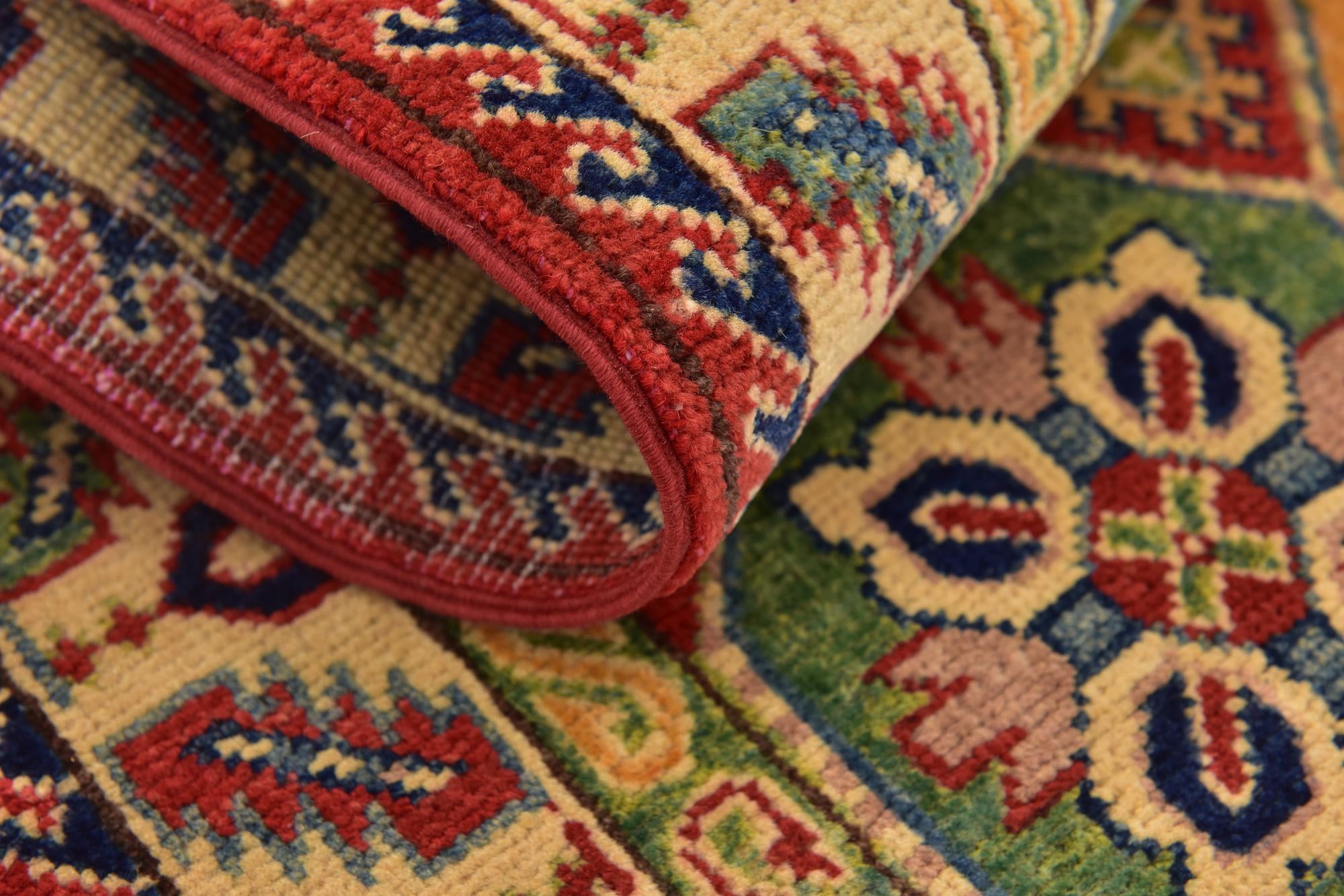 3' 2 x 5' 6 Hand Knotted Kazak Rug