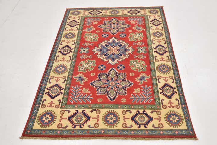 4' x 5' 9 Hand Knotted Kazak Rug