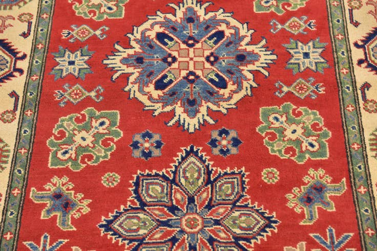 Detail image of 4' x 5' 9 Hand Knotted Kazak Rug
