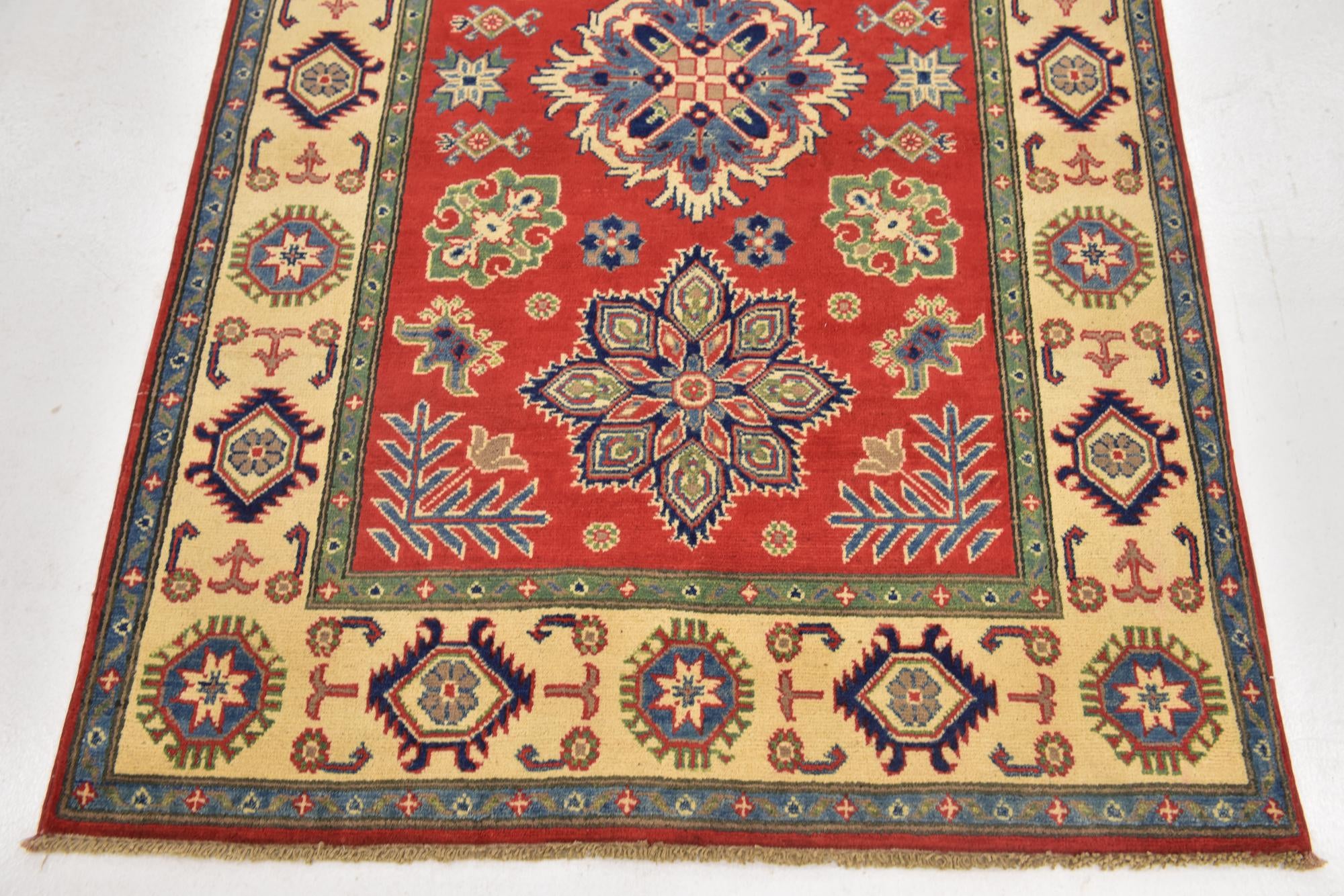 4' x 5' 9 Hand Knotted Kazak Rug