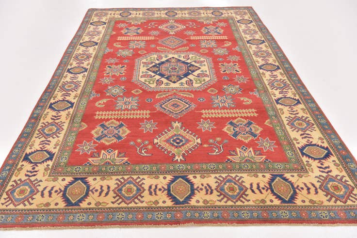 Detail image of 6' x 9' Hand Knotted Kazak Rug