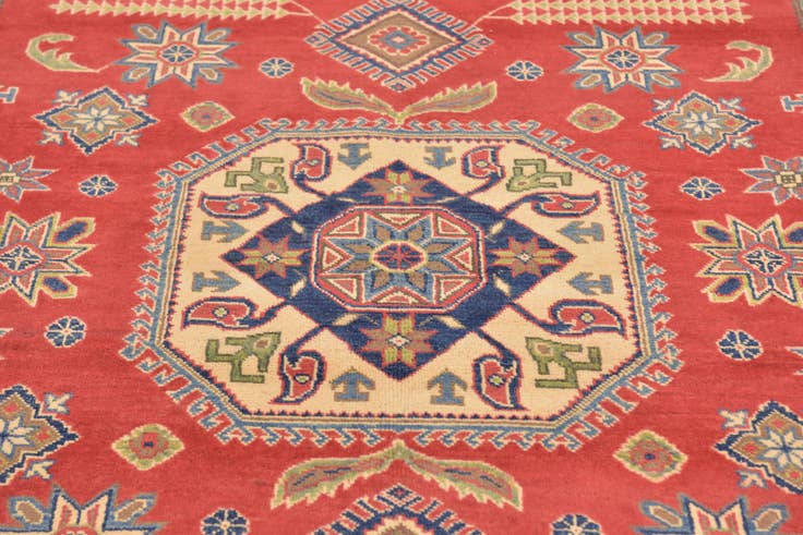 Detail image of 6' x 9' Hand Knotted Kazak Rug