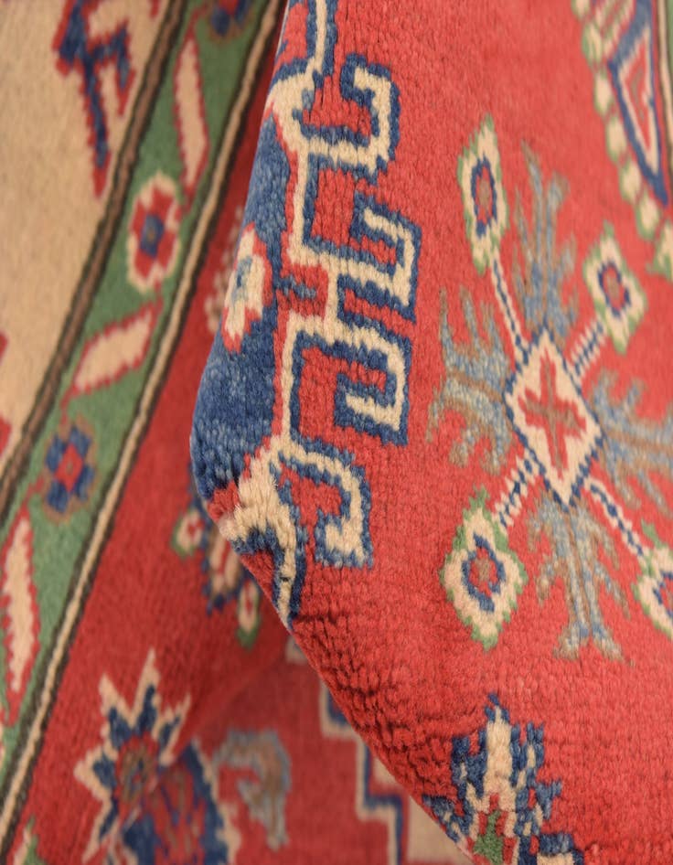 Detail image of 4' x 5' 10 Hand Knotted Kazak Rug
