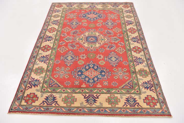 4' x 5' 10 Hand Knotted Kazak Rug