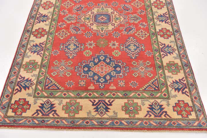 4' x 5' 10 Hand Knotted Kazak Rug