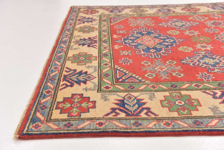 4' x 5' 10 Hand Knotted Kazak Rug