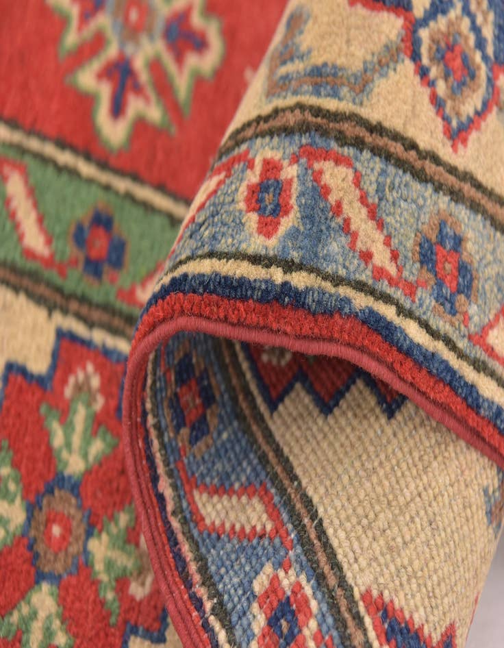 Detail image of 4' x 5' 10 Hand Knotted Kazak Rug
