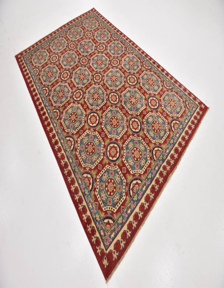 Detail image of 5' 10 x 9' Hand Knotted Kazak Rug