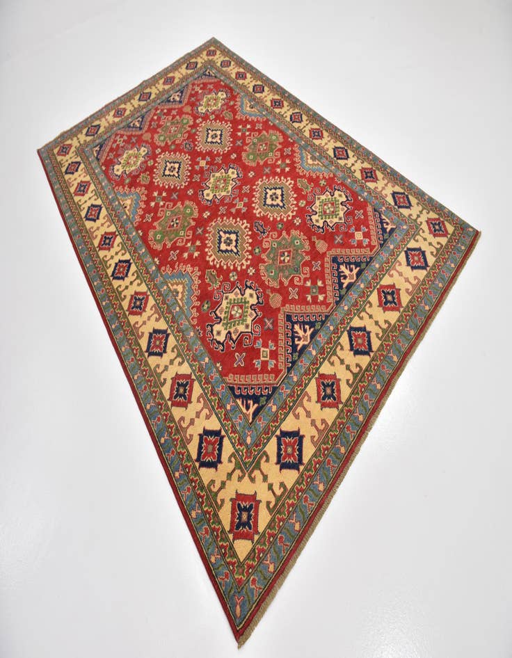 Detail image of 6' 6 x 9' 8 Hand Knotted Kazak Rug