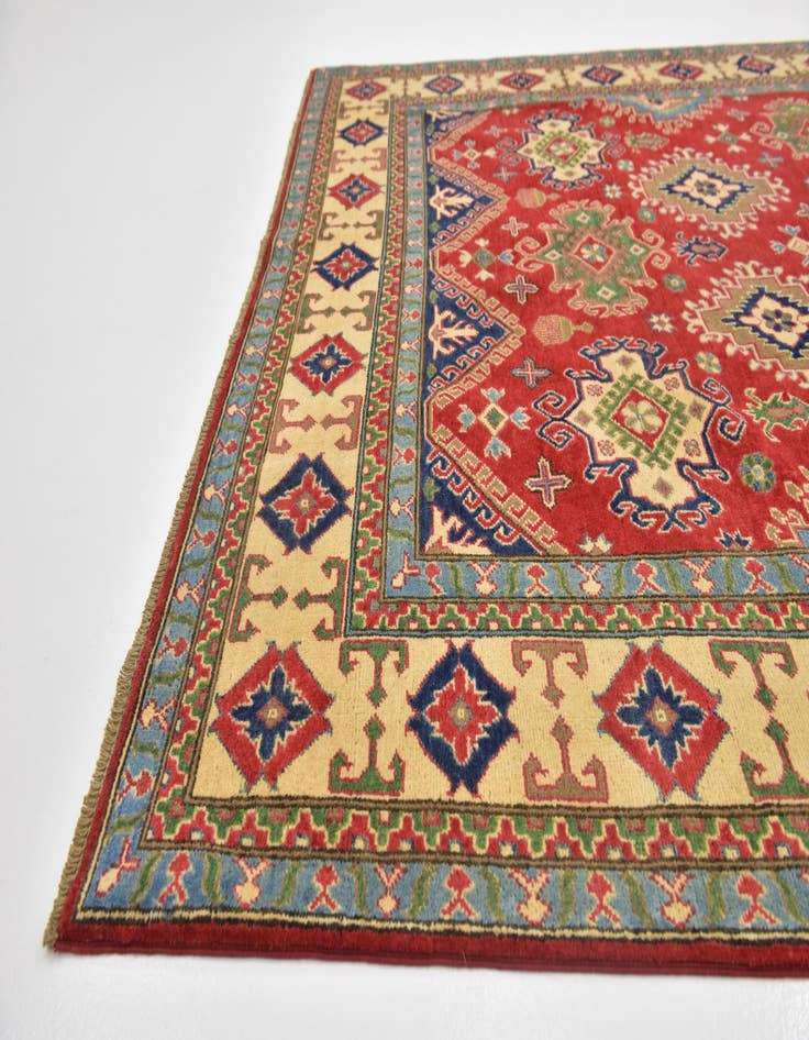 Detail image of 6' 6 x 9' 8 Hand Knotted Kazak Rug