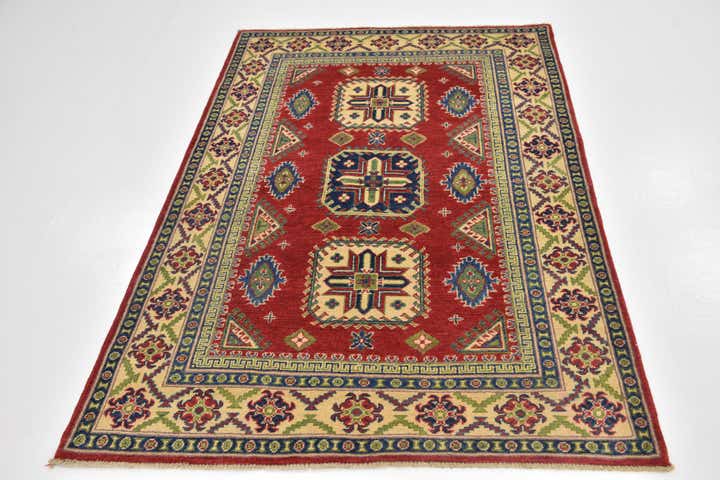 4' x 6' Hand Knotted Kazak Rug