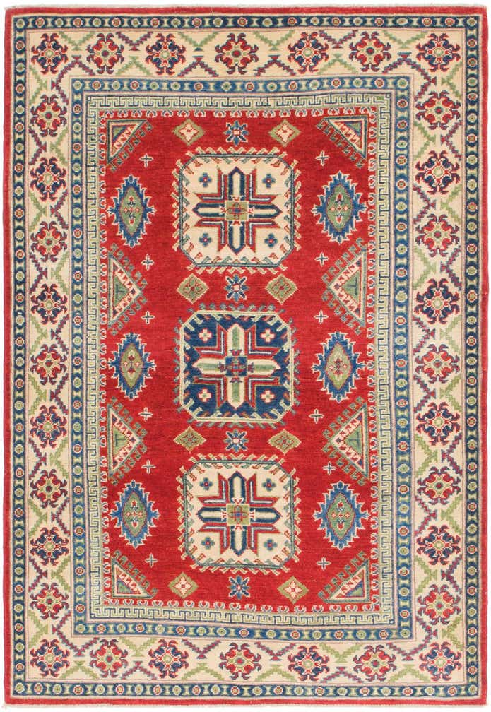 4' x 6' Hand Knotted Kazak Rug