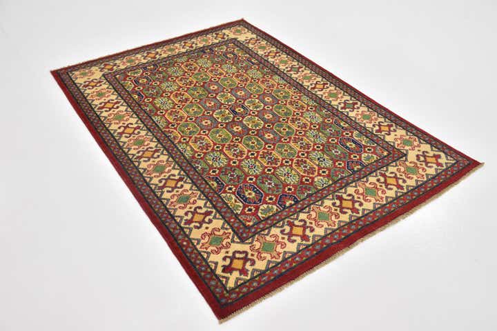 4' x 5' 9 Hand Knotted Kazak Rug