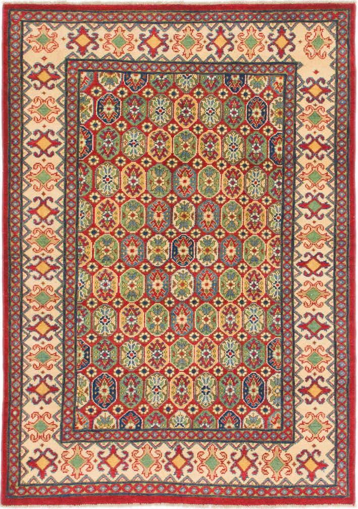 4' x 5' 9 Hand Knotted Kazak Rug