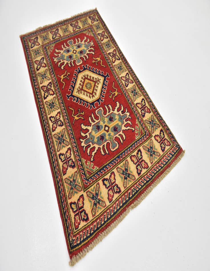 Detail image of 2' 8 x 4' 2 Hand Knotted Kazak Rug