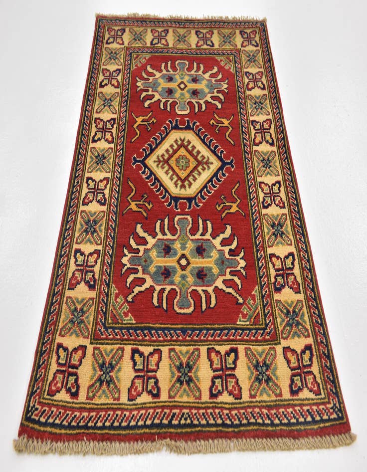 Detail image of 2' 8 x 4' 2 Hand Knotted Kazak Rug