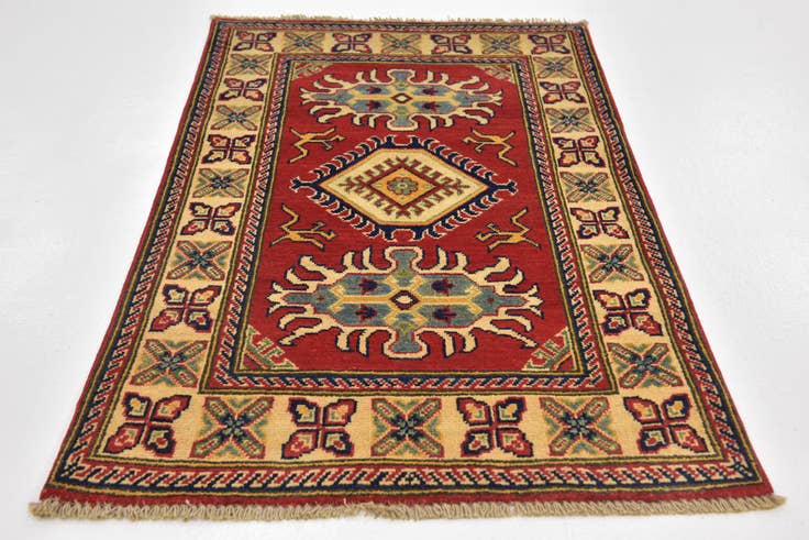 Detail image of 2' 8 x 4' 2 Hand Knotted Kazak Rug