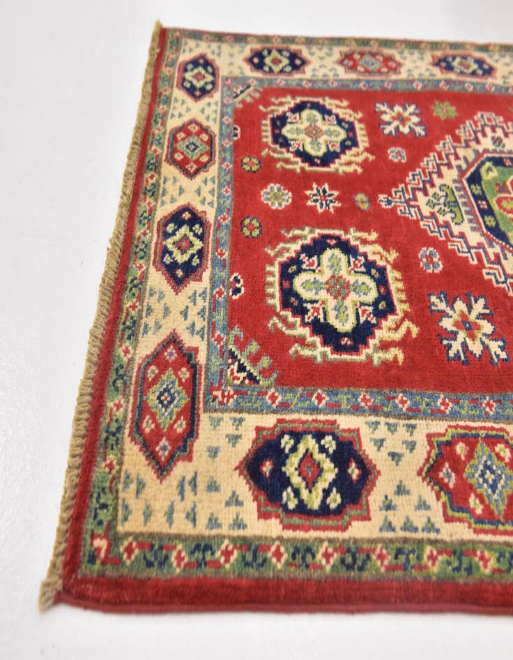 Detail image of 2' 8 x 4'  Hand Knotted Kazak Rug