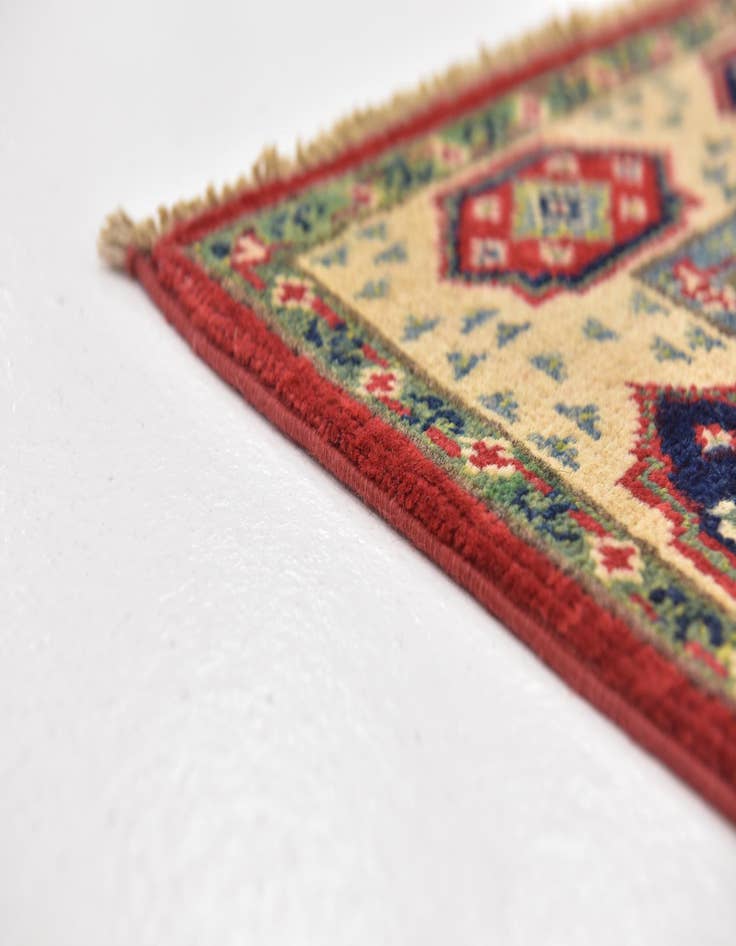 Detail image of 2' 8 x 4'  Hand Knotted Kazak Rug