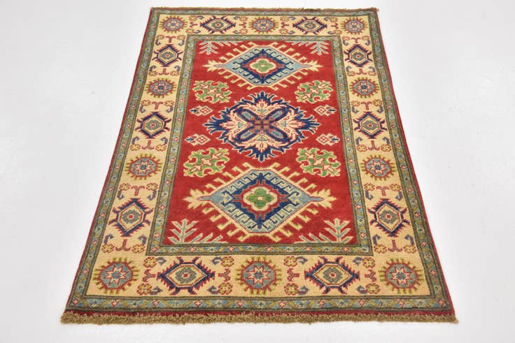 Detail image of 2' 8 x 4' 2 Hand Knotted Kazak Rug