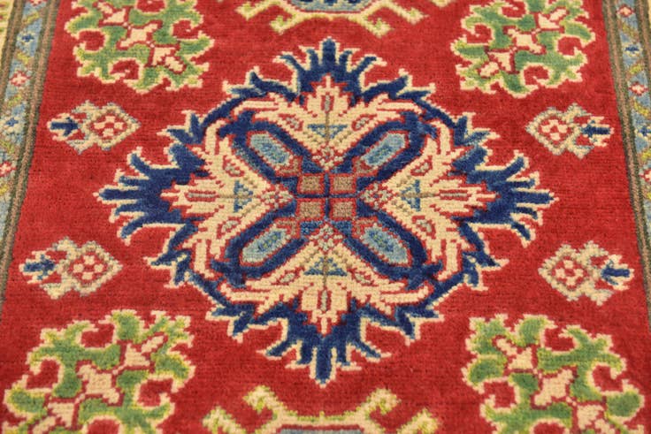 Detail image of 2' 8 x 4' 2 Hand Knotted Kazak Rug