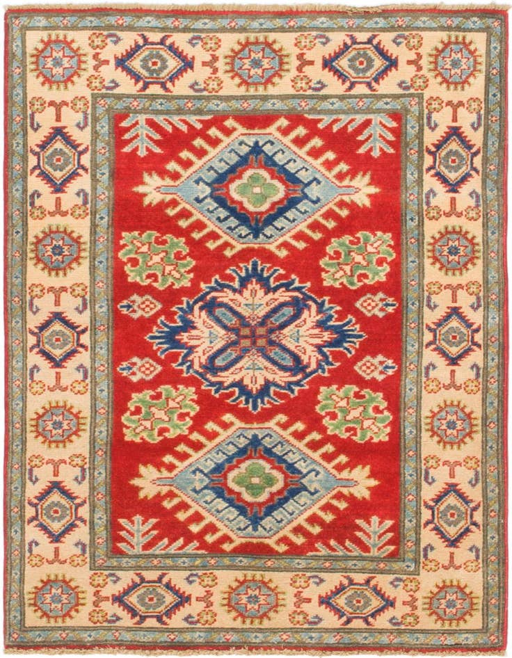 Detail image of 2' 8 x 4' 2 Hand Knotted Kazak Rug