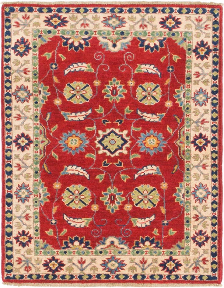 Detail image of 2' 7 x 4' 2 Hand Knotted Kazak Rug