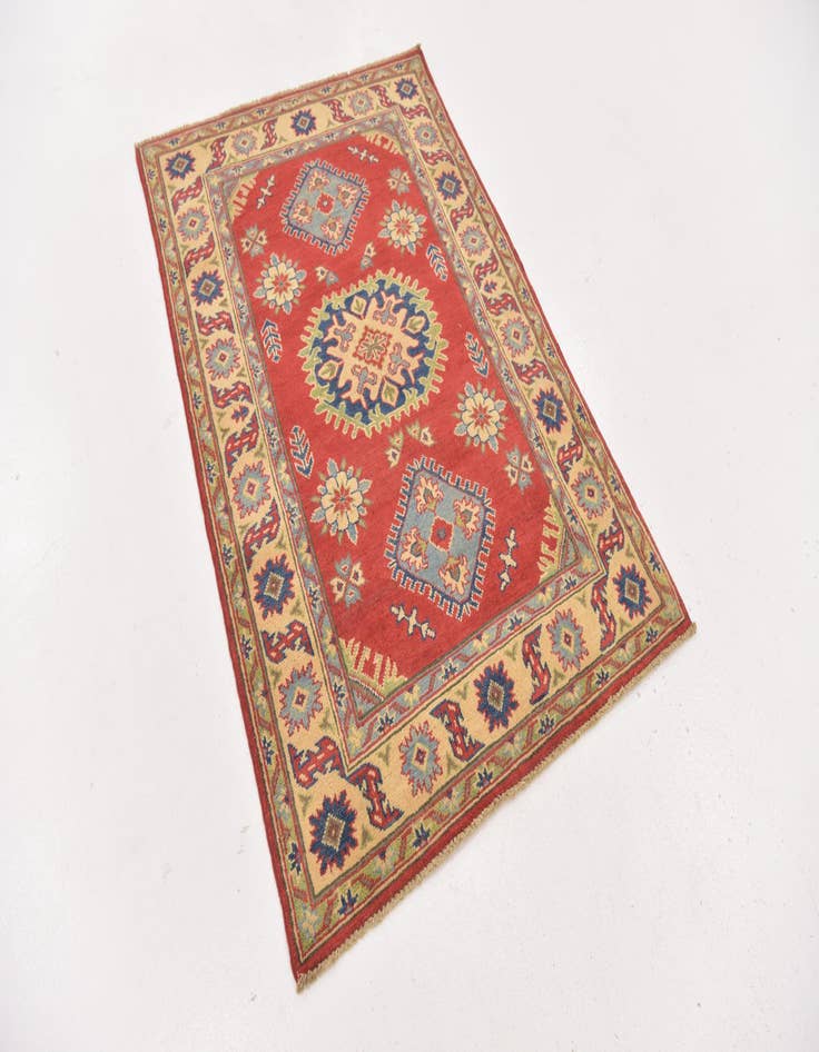 Detail image of 3' 3 x 4' 9  Hand Knotted Kazak Rug