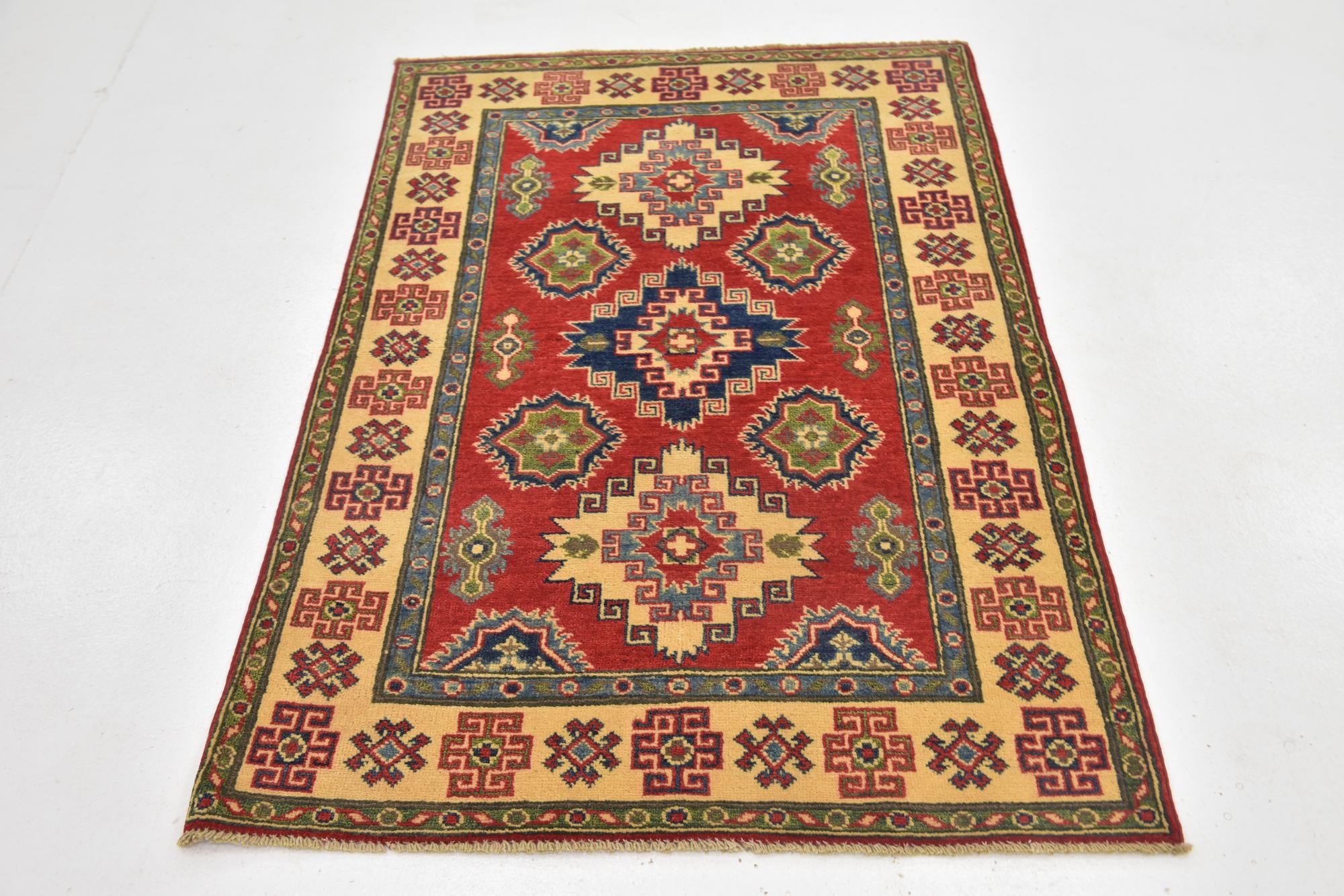 3' 3 x 4' 10 Hand Knotted Kazak Rug