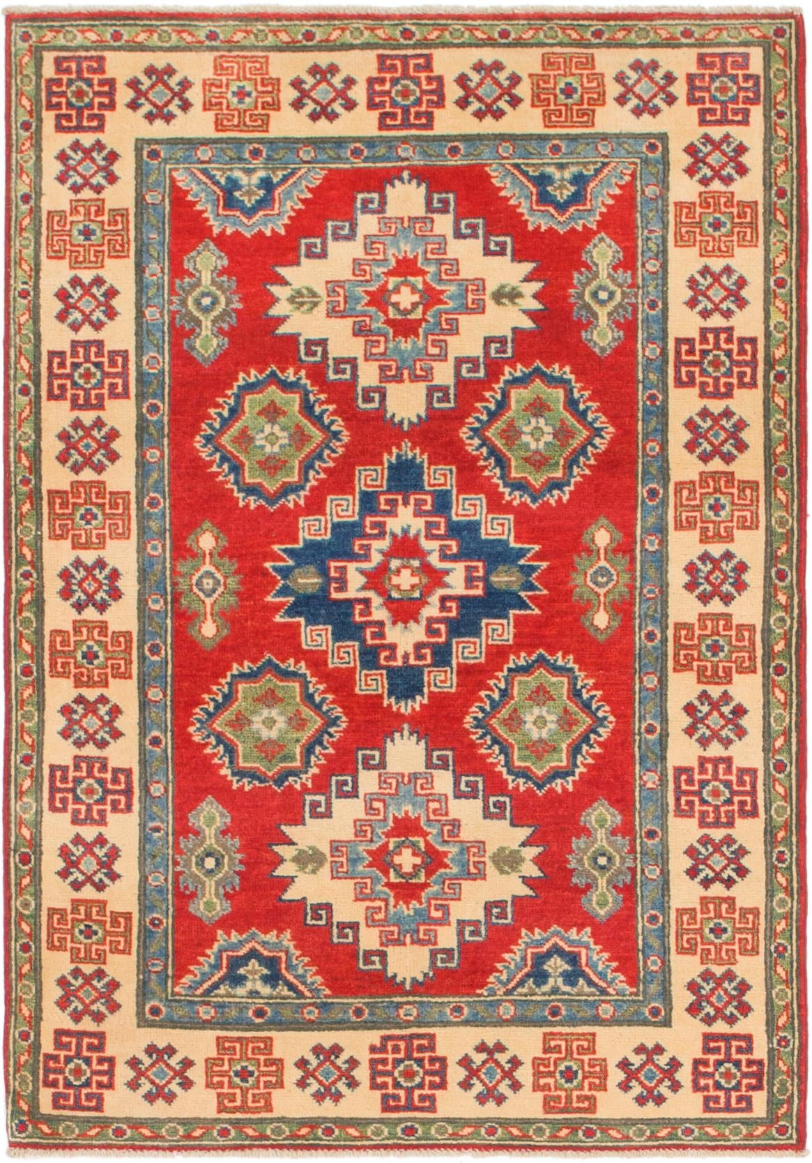 3' 3 x 4' 10 Hand Knotted Kazak Rug