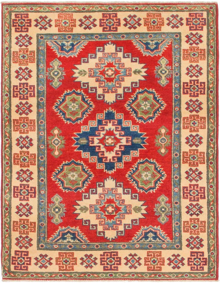 Detail image of 3' 3 x 4' 10 Hand Knotted Kazak Rug