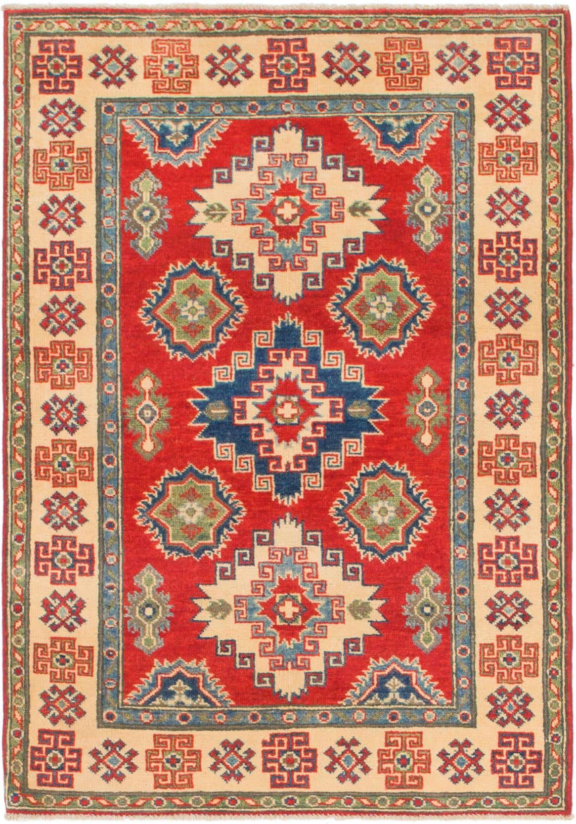 3' 3 x 4' 10 Hand Knotted Kazak Rug