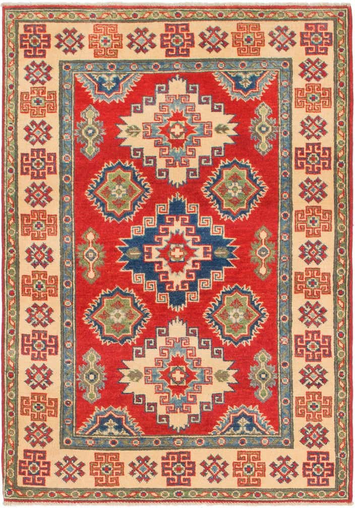 3' 3 x 4' 10 Hand Knotted Kazak Rug