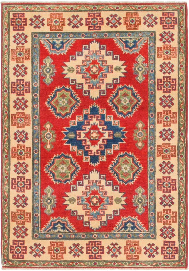 Detail image of 3' 3 x 4' 10 Hand Knotted Kazak Rug