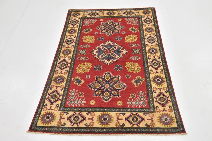 Detail image of 3' 2 x 5' Hand Knotted Kazak Rug