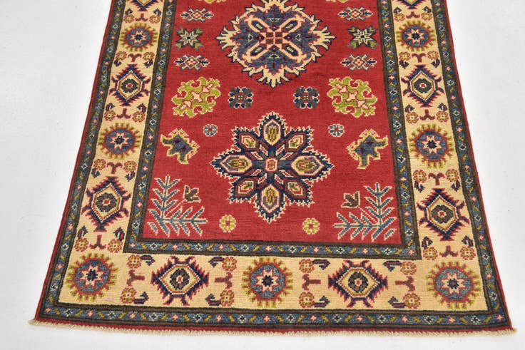 Detail image of 3' 2 x 5' Hand Knotted Kazak Rug