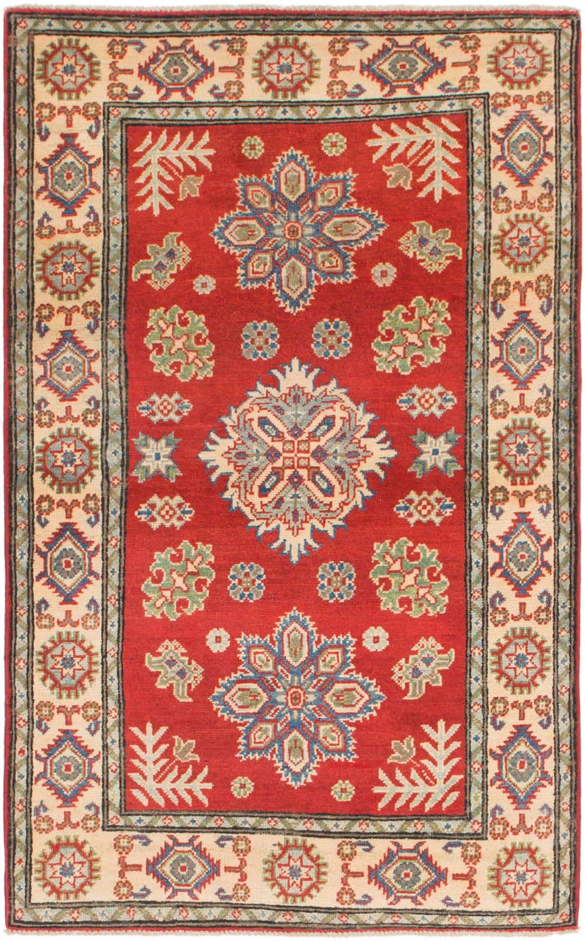 3' 3 x 5' 5 Hand Knotted Kazak Rug