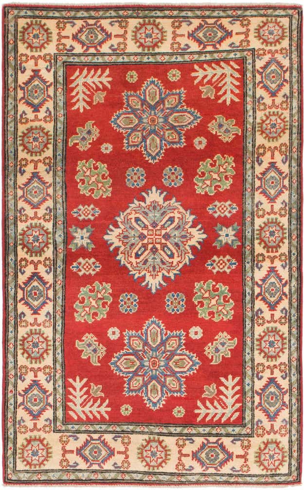 3' 3 x 5' 5 Hand Knotted Kazak Rug