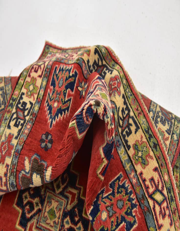 Detail image of 3' 2 x 4' 7  Hand Knotted Kazak Rug