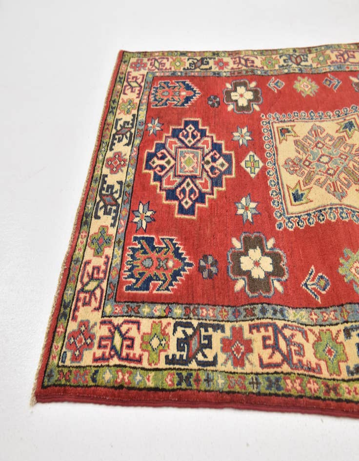 Detail image of 3' 2 x 4' 7  Hand Knotted Kazak Rug