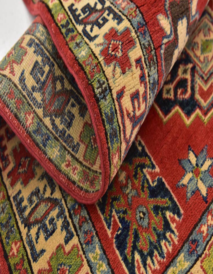 Detail image of 3' 2 x 4' 7  Hand Knotted Kazak Rug