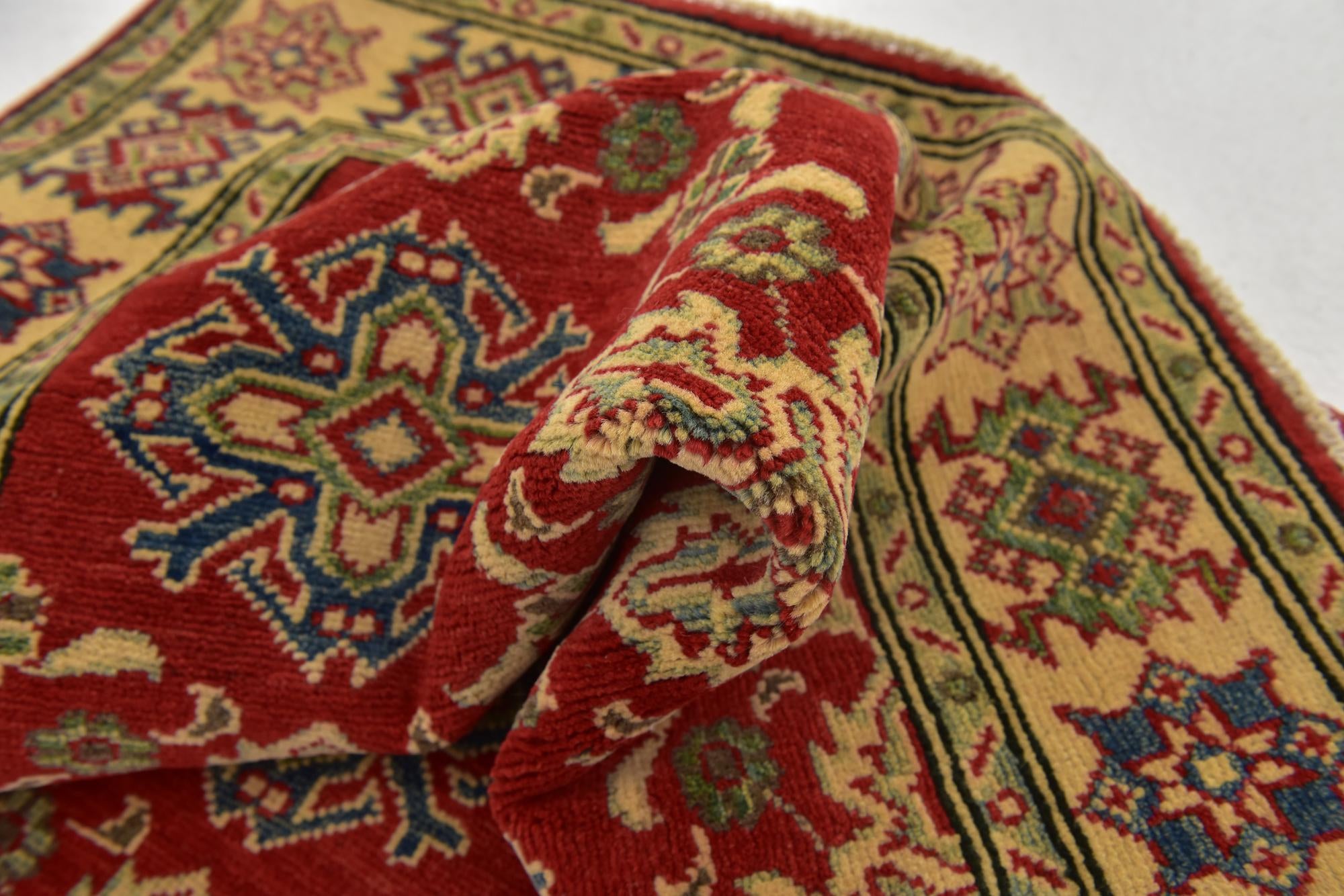 4' x 5' 9 Hand Knotted Kazak Rug