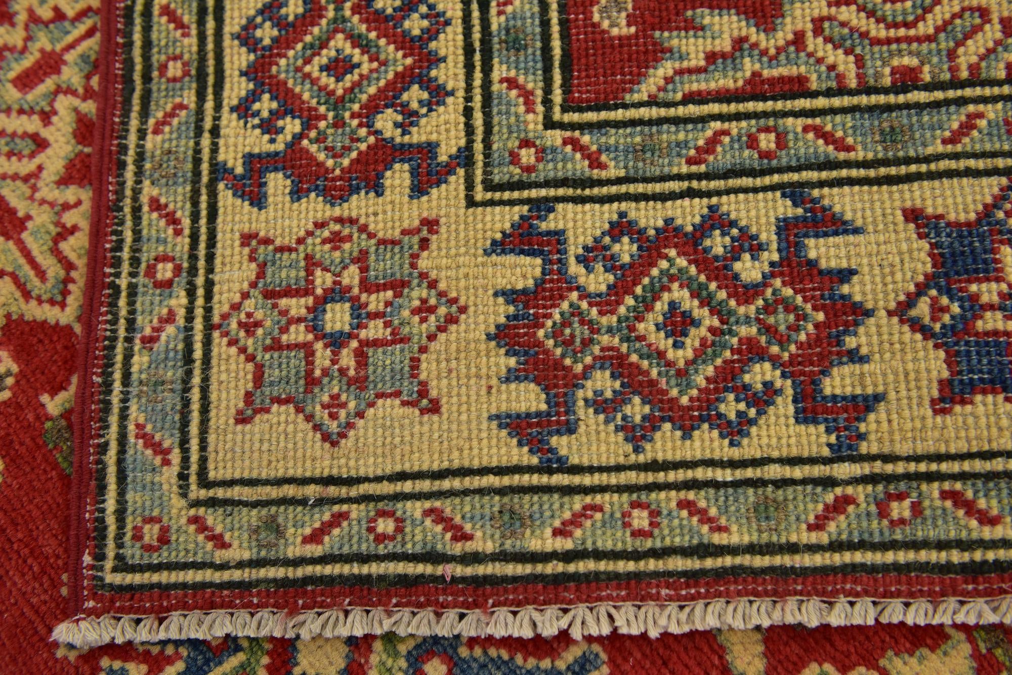 4' x 5' 9 Hand Knotted Kazak Rug