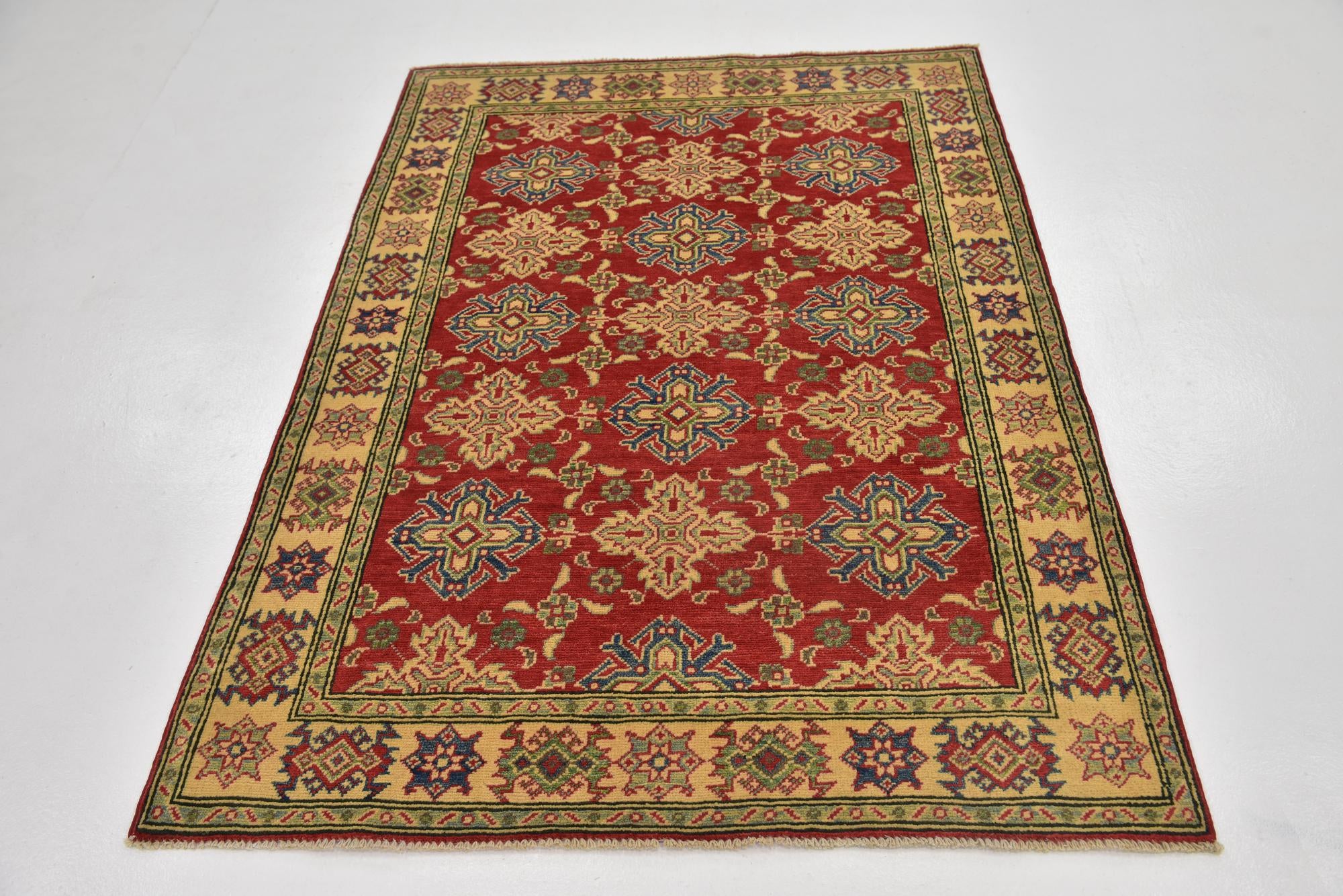 4' x 5' 9 Hand Knotted Kazak Rug