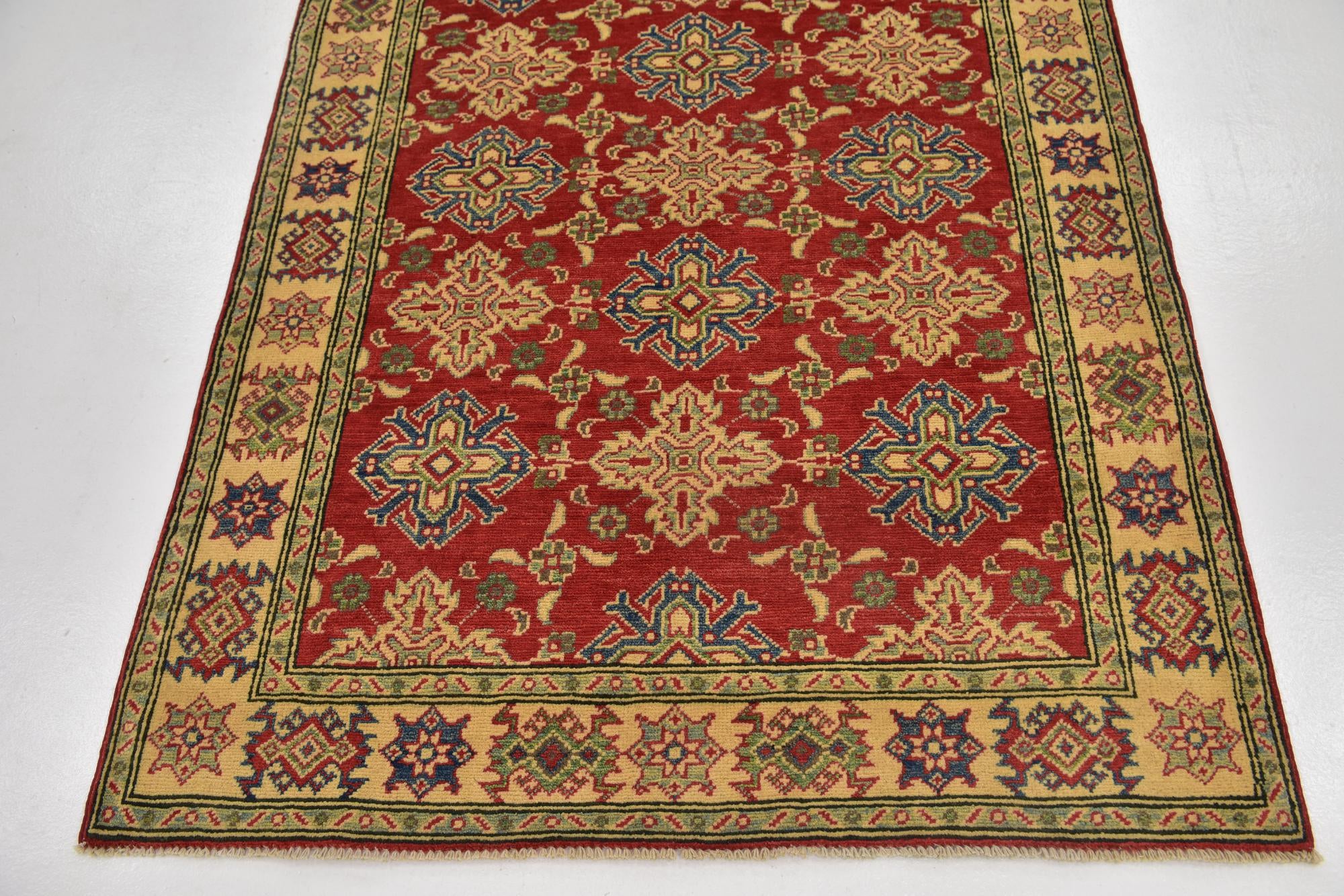 4' x 5' 9 Hand Knotted Kazak Rug